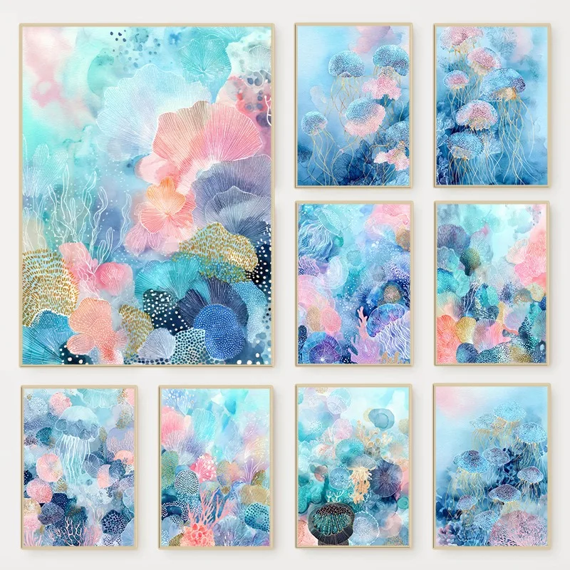 Abstract Watercolor Ocean Cora - огляд і ціна Marine Coral