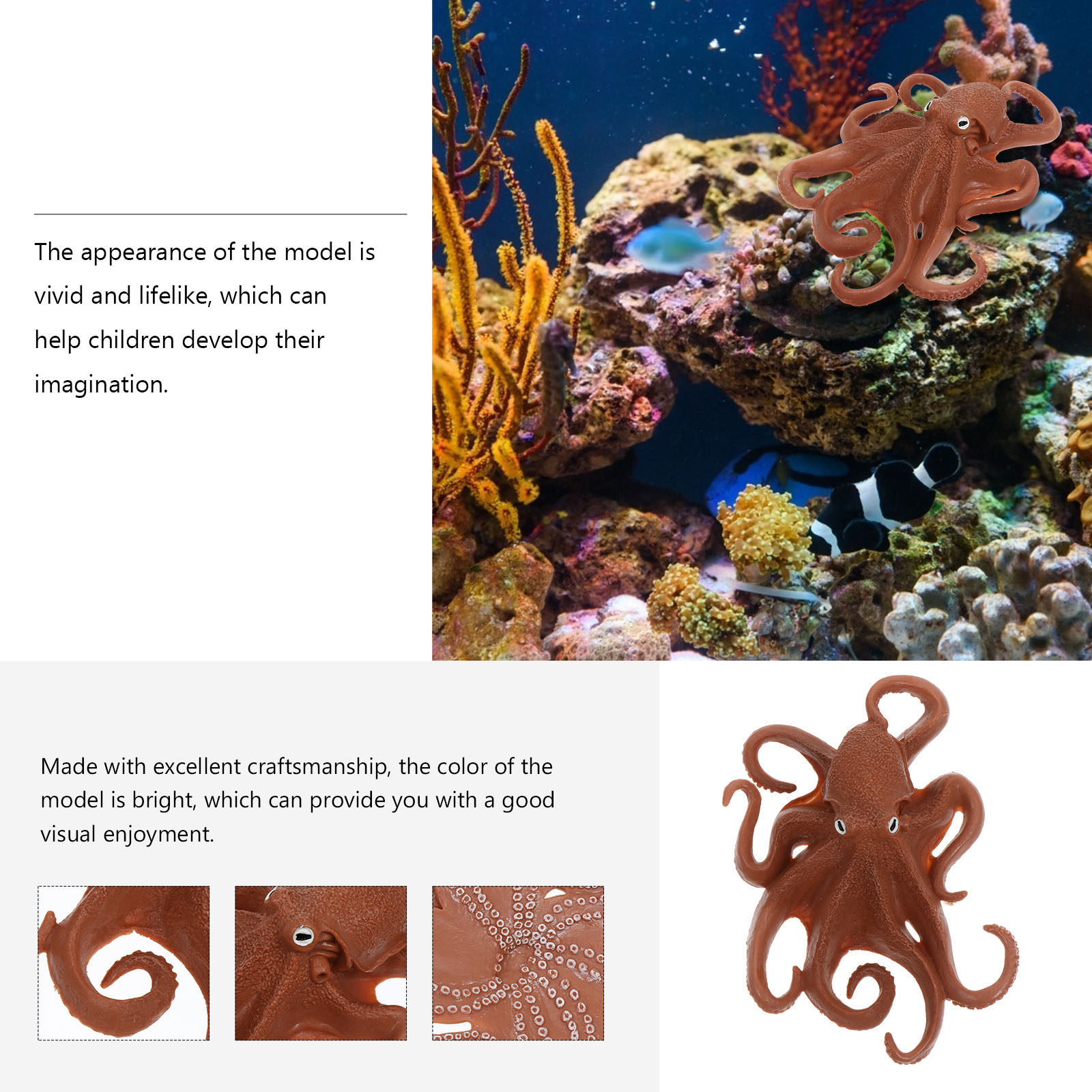 1Pcs Octopus Simulation Sea An - огляд і ціна Ocean Aquarium
